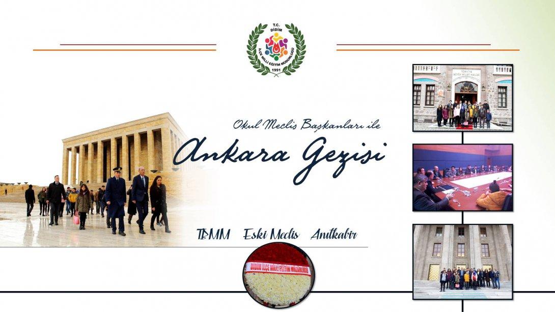 Okul Meclis Başkanları ile Ankara Gezisi