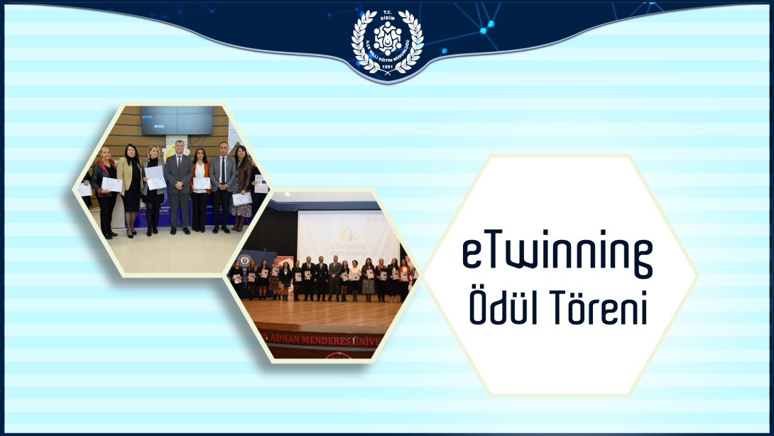 Öğretmenlerimiz Aydın'da Gerçekleştirilen eTwinning Ödül Töreninde Belgelerini Aldılar